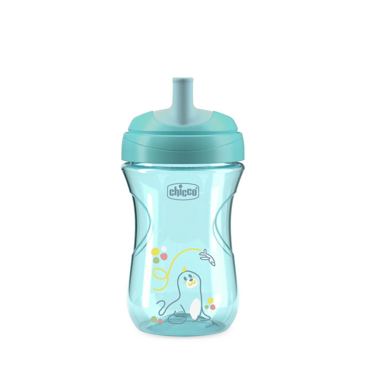 Tazza antigoccia Chicco Advanced per bambini dai 12 mesi, ideale per l'apprendimento autonomo del bere, con beccuccio ergonomico morbido e valvola rimovibile. | Chicco
