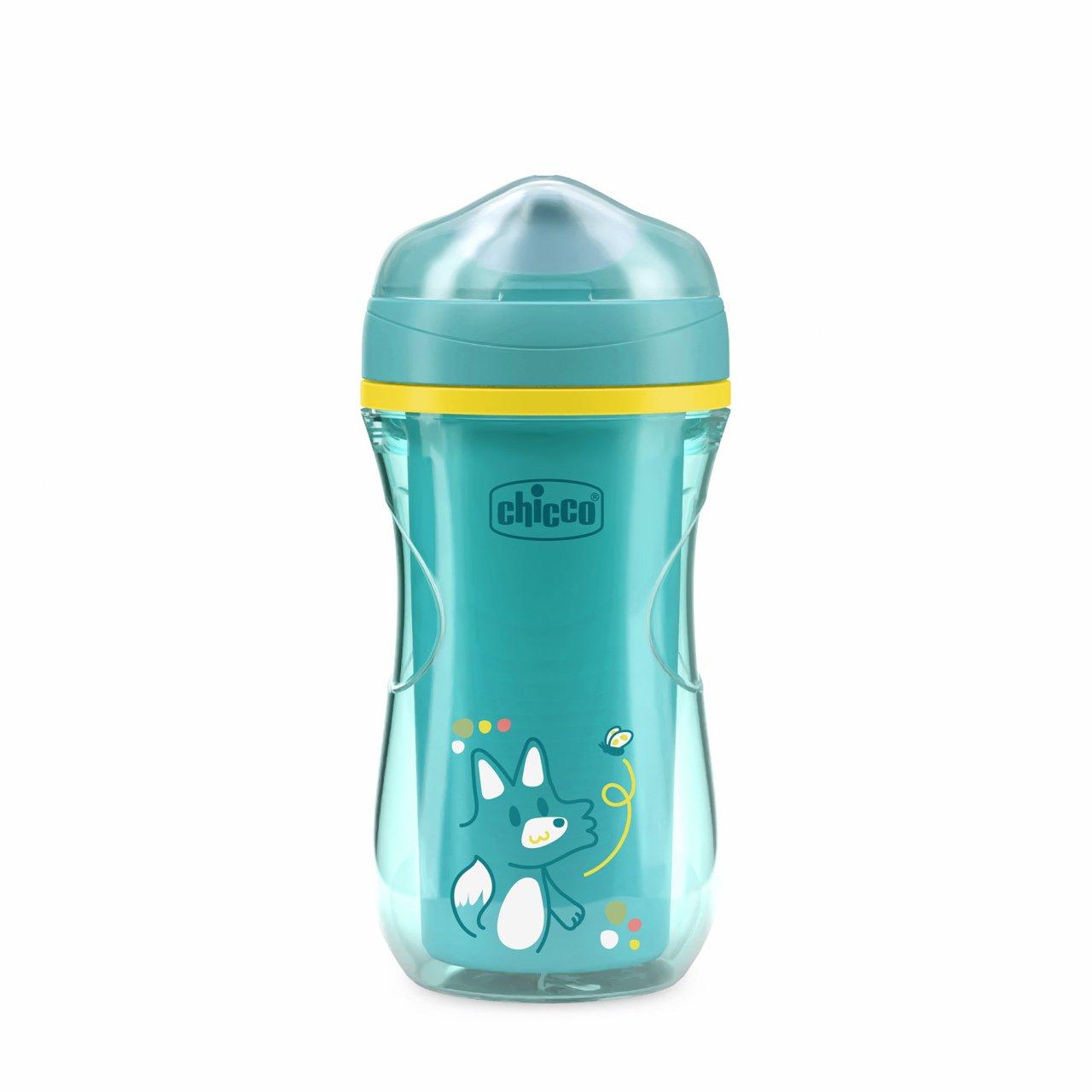 Tazza antigoccia Chicco Active 14m+ rosa, termica a doppia parete con beccuccio rigido anti-morso e design ergonomico per bambini. | Chicco