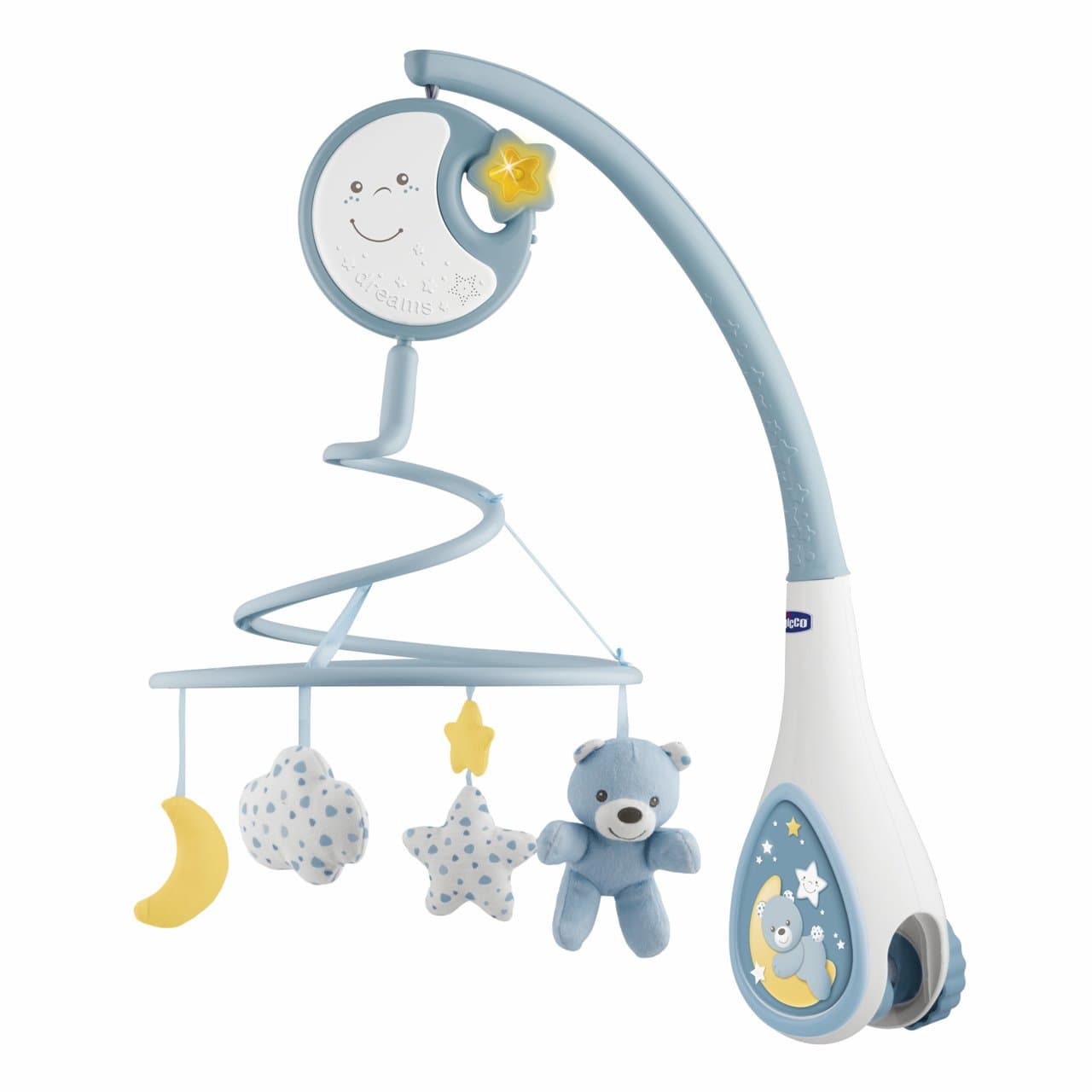 Giostrina musicale Chicco Next2Dreams rosa, accessorio unisex per la nanna, con luce notturna e melodie rilassanti, ideale per lettini Chicco Next2Me e letti in legno. | Chicco