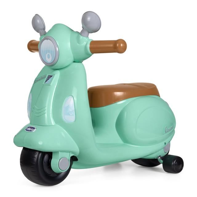 Vespa Primavera Italia azzurra cavalcabile Chicco per bambini dai 12 mesi, con dettagli realistici e ruote di supporto rimovibili. | Chicco