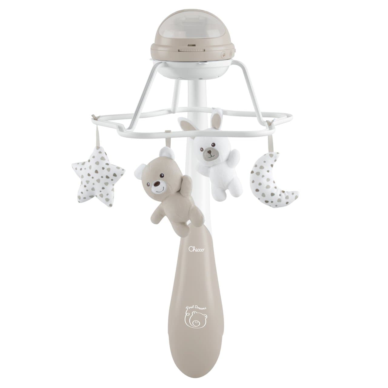 Giostrina musicale evolutiva Chicco Arcobaleno beige 3 in 1 con proiezione e telecomando, ideale per la nanna. | Chicco