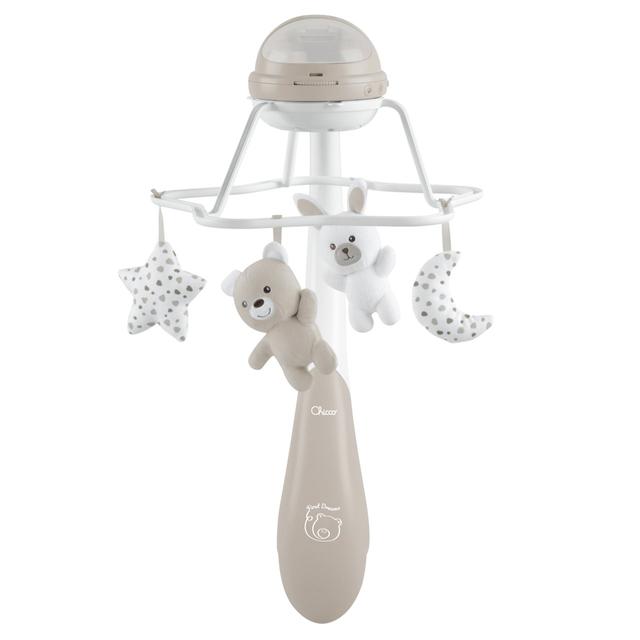 Giostrina musicale evolutiva Chicco Arcobaleno beige 3 in 1 con proiezione e telecomando, ideale per la nanna. | Chicco