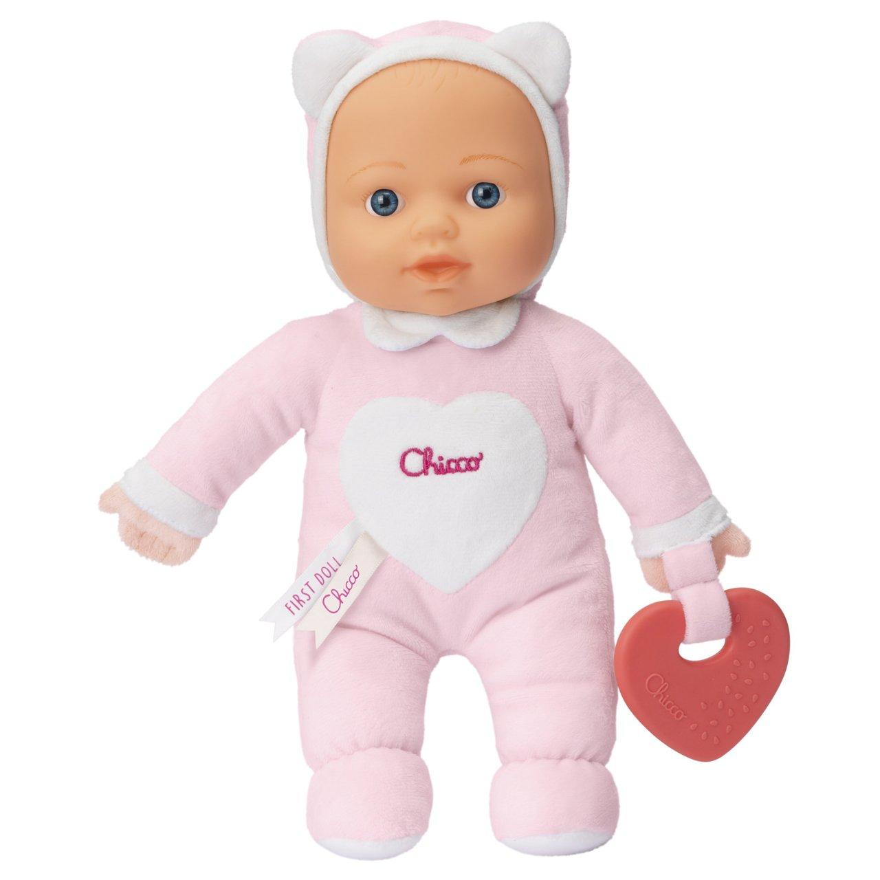Set regalo "La Mia Prima Bambola Deluxe Oro" Chicco unisex con bambola esclusiva dettagli dorati, doudou gattino e massaggiagengive cuore. | Chicco