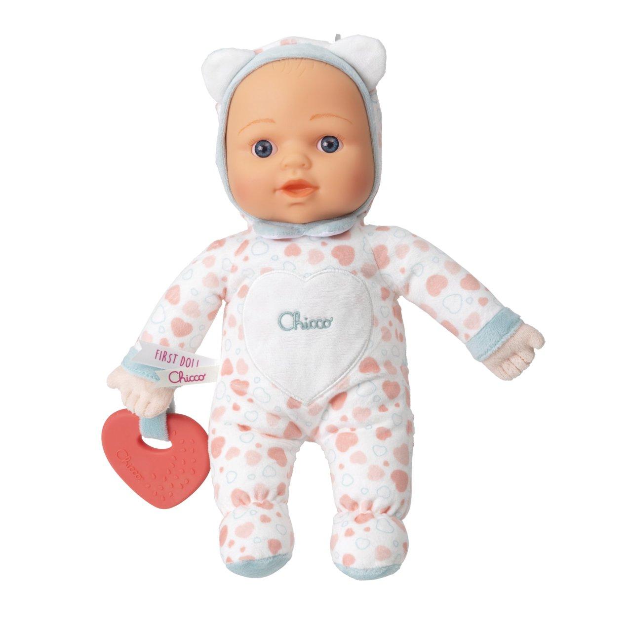 Set regalo "La Mia Prima Bambola Deluxe Oro" Chicco unisex con bambola esclusiva dettagli dorati, doudou gattino e massaggiagengive cuore. | Chicco