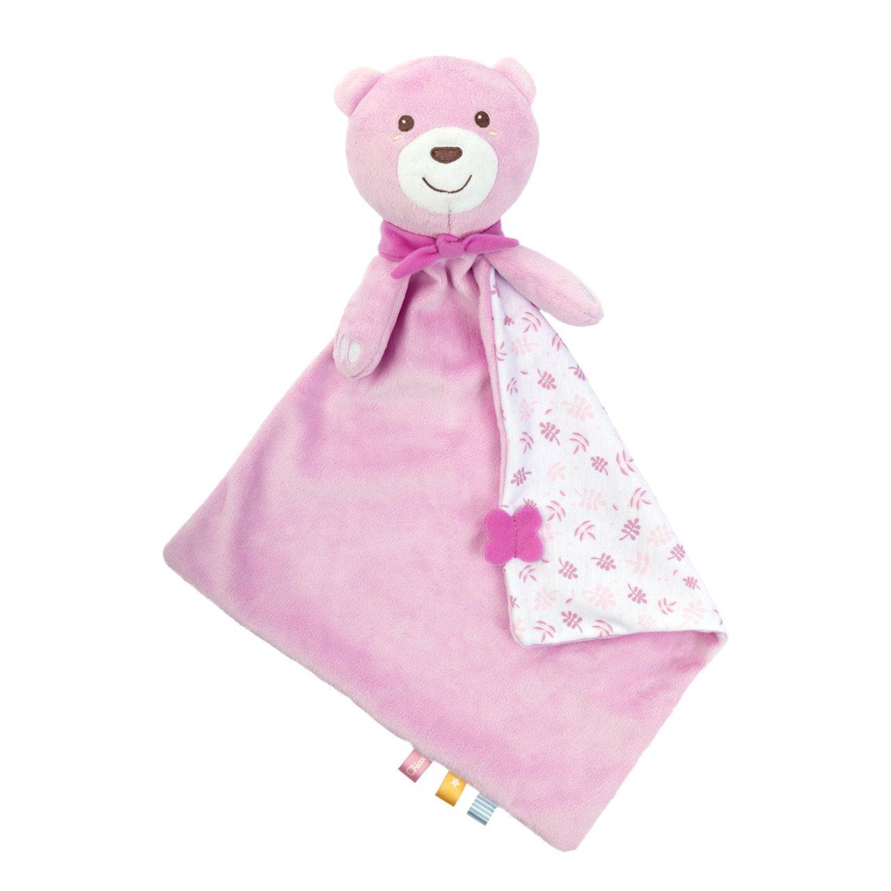 Maxi Doudou elettronico Chicco unisex in morbido velluto beige con farfalla in feltro, ideale per il relax dei neonati con melodie classiche. | Chicco