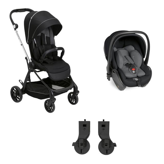 Passeggino duo modulare Chicco One4Ever Lounge nero con schienale reclinabile e seduta reversibile, ideale dalla nascita ai 4 anni. | Chicco