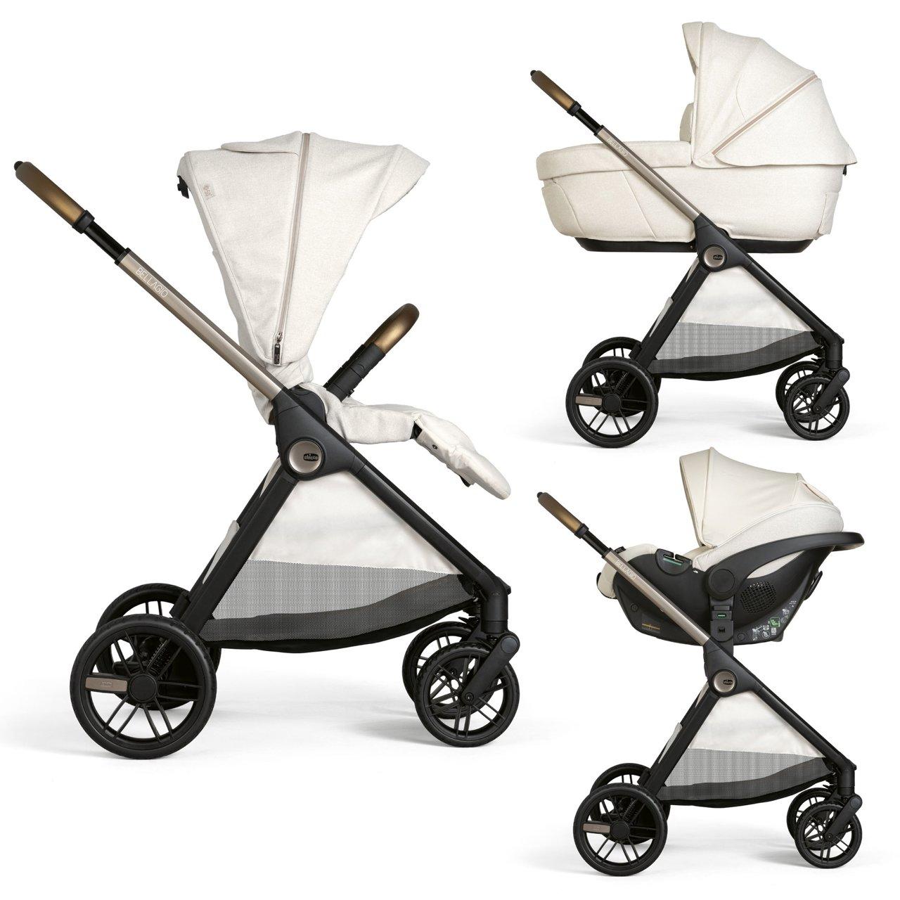 Passeggino trio Chicco Bellagio 2 Gran Comfort verde con Kory Plus, omologato dalla nascita fino a 22 kg, seduta reversibile e schienale reclinabile. | Chicco