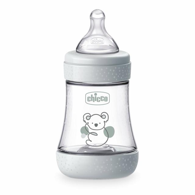 Biberon Chicco Perfect 5 giallo da 150 ml con tettarella Physio e Equilibrium Membrane per neonati, ideale per allattamento artificiale con flusso lento. | Chicco