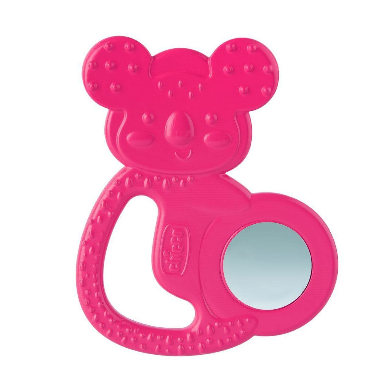 Massaggiagengive Koala refrigerante Chicco rosa in silicone alimentare con inserto in acciaio inossidabile per alleviare i fastidi della dentizione. | Chicco