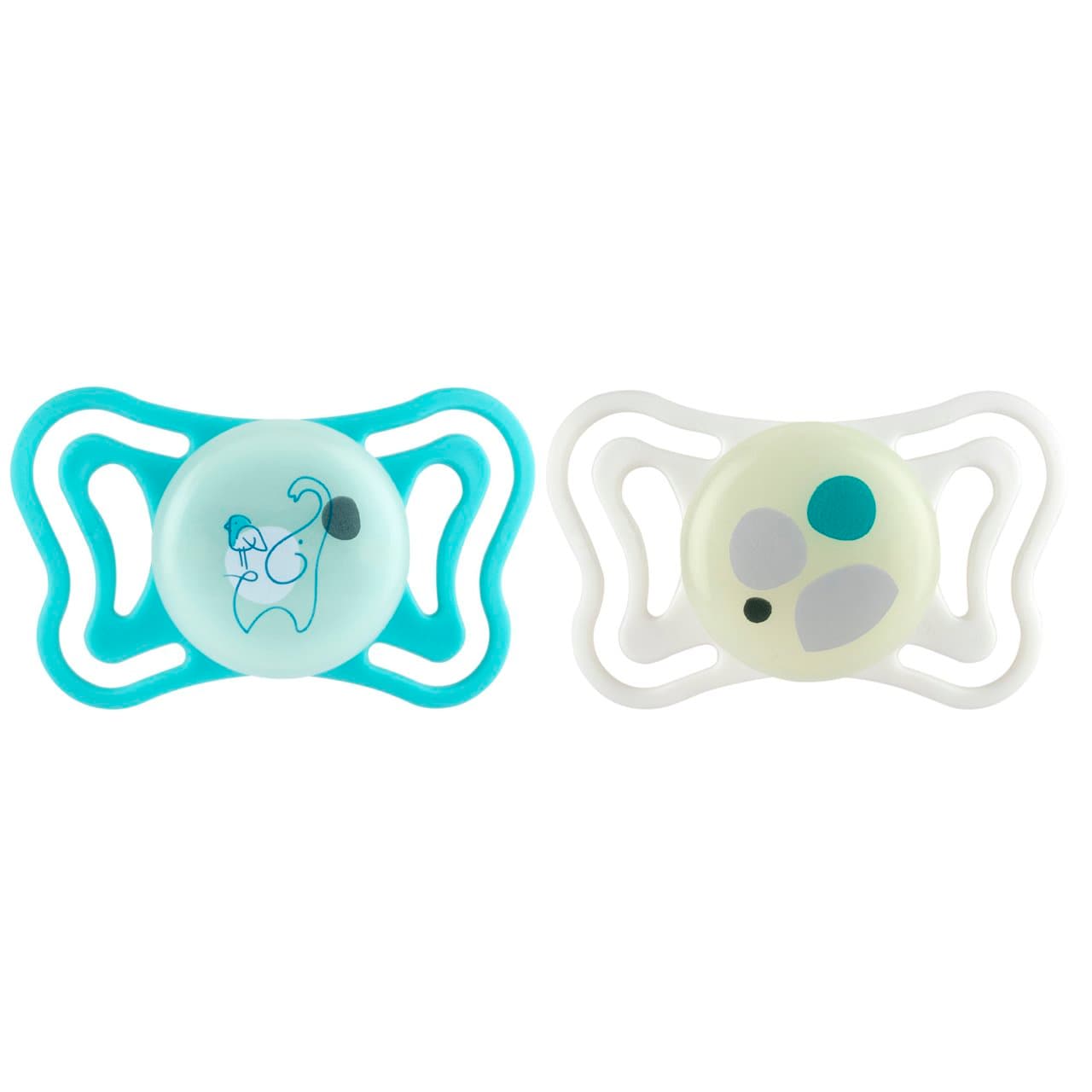 Succhietto PhysioForma Light rosa da 6-16 mesi Chicco, modello anatomico ultra leggero in silicone con finitura Soft Sense per neonati. | Chicco