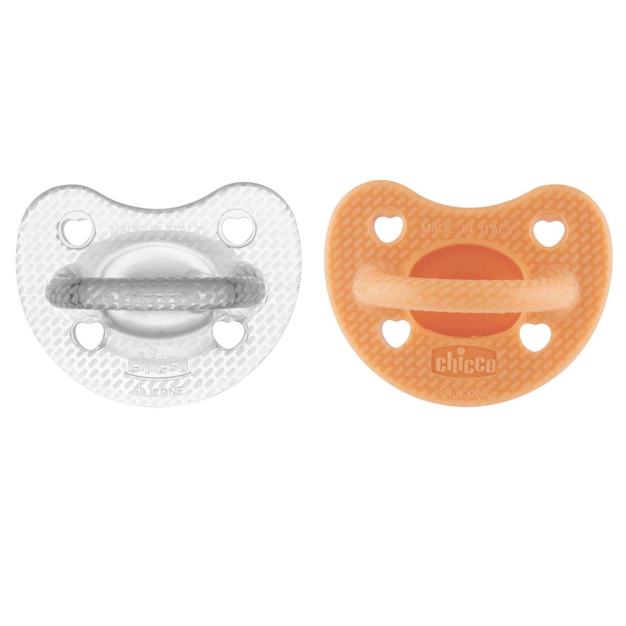 Gommotto Physioforma® Soft Luxe Chicco arancione per neonati 6-16 mesi, in silicone 100% con finitura SOFT SENSE. | Chicco