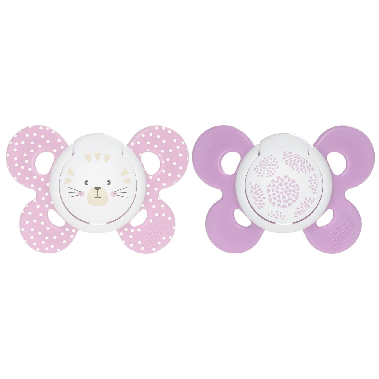 Succhietto PhysioForma Comfort 6-16m rosa in silicone per bambina, con forma extra ergonomica e finitura SOFT SENSE. | Chicco