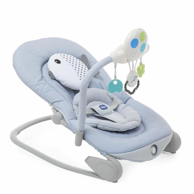 Sdraietta Chicco Balloon grigio unisex multifunzionale per neonati fino a 18 kg con gioco elettronico luci e suoni. | Chicco