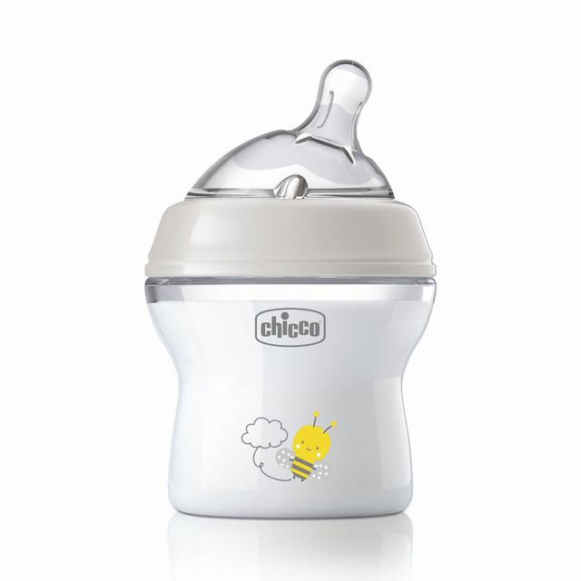 Biberon Chicco Naturalfeeling Flusso Lento da 150ml in silicone Soft Sense, ideale per neonati unisex e per facilitare il passaggio tra seno e biberon. | Chicco