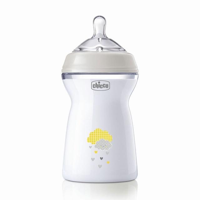 Biberon Chicco Naturalfeeling Flusso Rapido azzurro da 330ml, con tettarella in silicone Soft Sense per un allattamento naturale e agevole. | Chicco