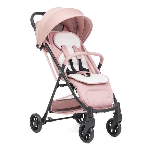 Passeggino Chicco Taormina rosa unisex, leggero e compatto, con seduta XXL, cuscino in cotone biologico e capottina estensibile UV50+. | Chicco