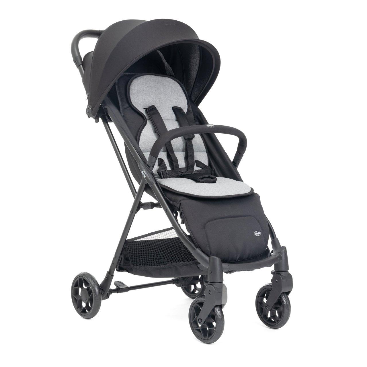 Passeggino Chicco Taormina rosa unisex, leggero e compatto, con seduta XXL, cuscino in cotone biologico e capottina estensibile UV50+. | Chicco