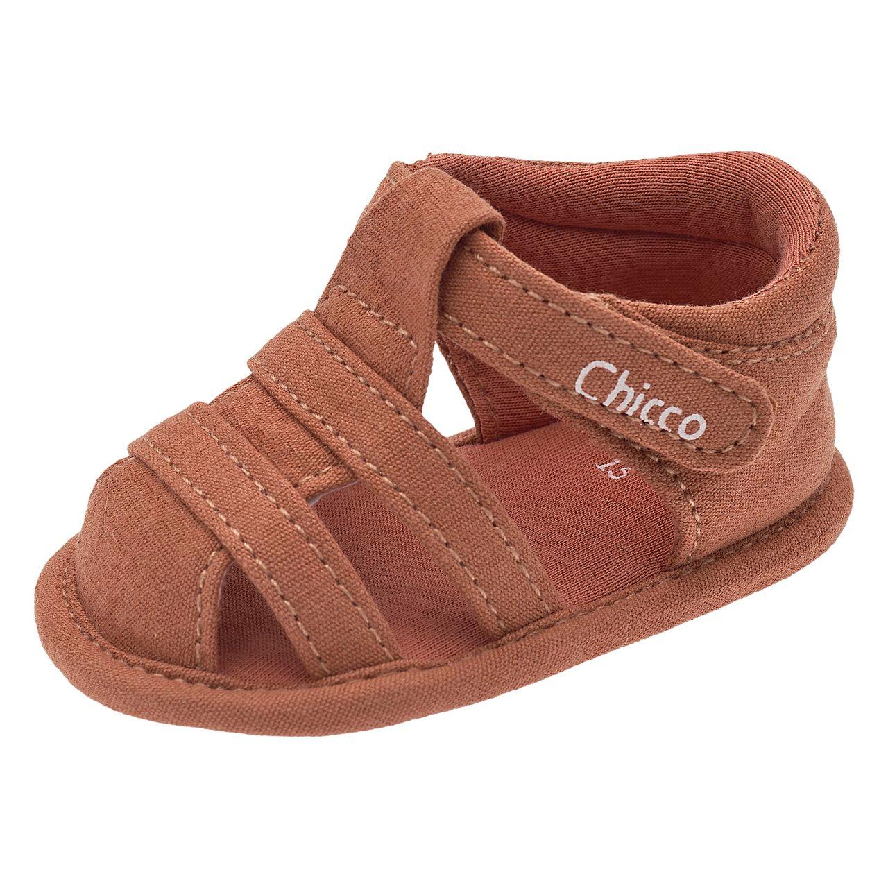 Sandalo bambino Chicco Owes blu in tessuto con punta chiusa e chiusura a strappo, ideale per primavera ed estate. | Chicco