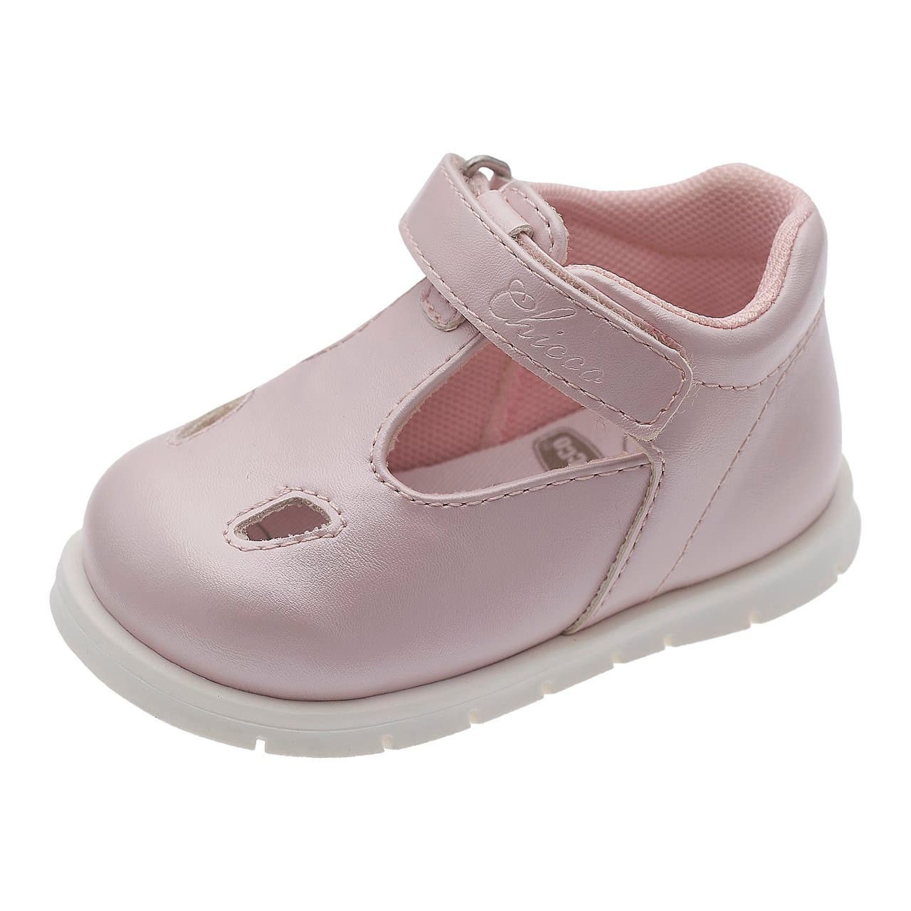 Sandalo bambina rosa Chicco Felix primi passi, con chiusura a strappo regolabile e suola flessibile per il naturale sviluppo del piede. | Chicco