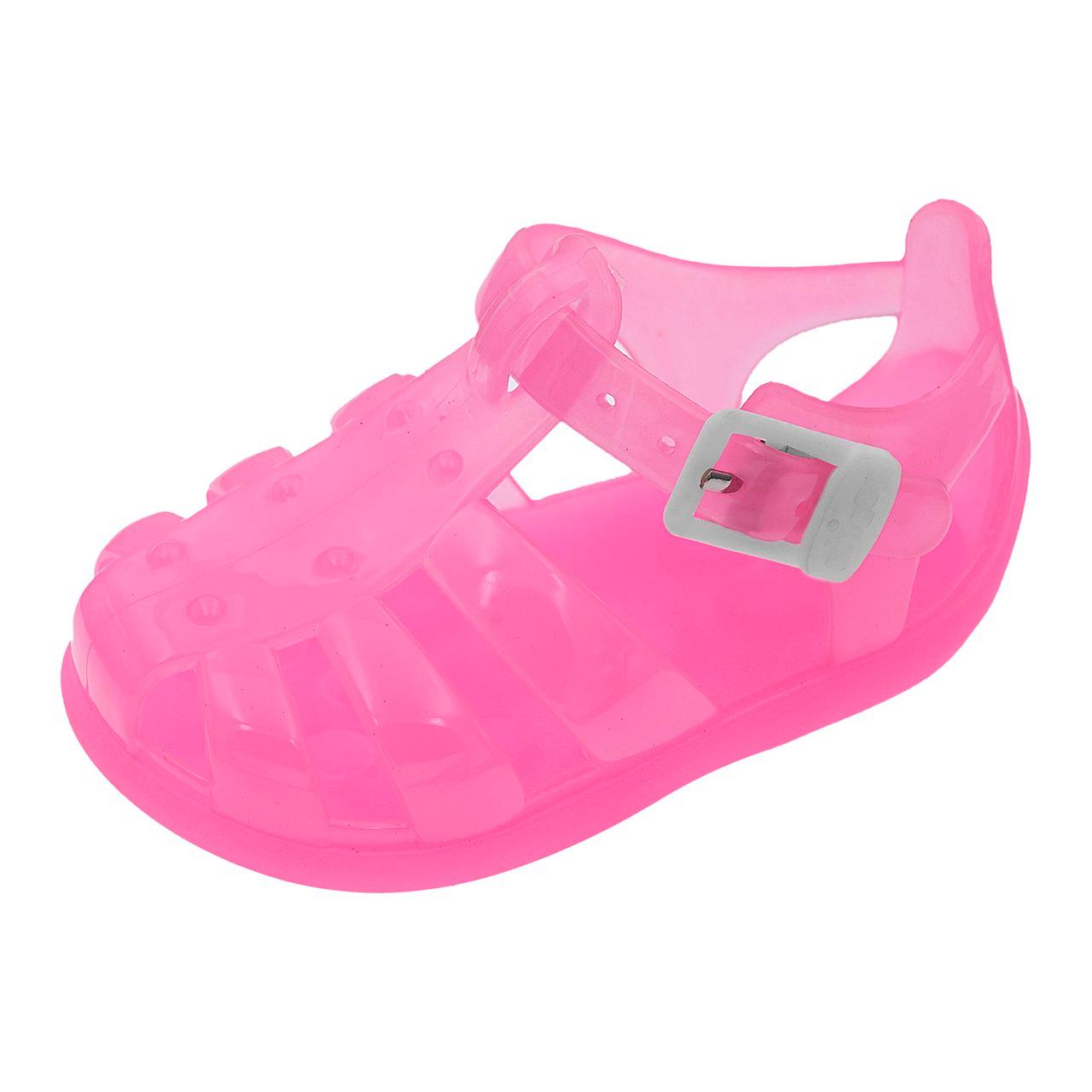 Sandalo mare da bambina Chicco rosa con punta e tallone chiusi, fibbia regolabile e sottopiede "Impronta Chicco" per il supporto plantare. | Chicco