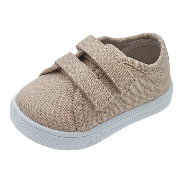 Sneakers primi passi Chicco Goya rosa in tessuto per bambina, con doppio strappo regolabile e suola flessibile. | Chicco