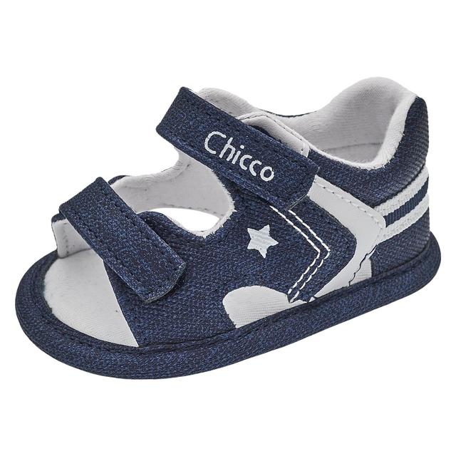 Sandalo Chicco Omolo unisex bianco per bambino, con chiusura a doppio strappo regolabile e dettagli arrotondati, ideale per primavera/estate. | Chicco