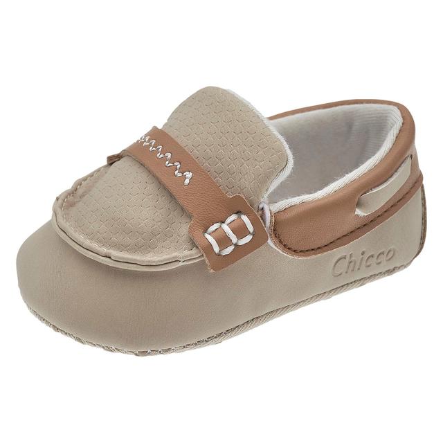 Sneakers eleganti unisex Chicco Oloferne beige, mocassino per bambini con forma arrotondata, ideale per cerimonie e occasioni speciali. | Chicco