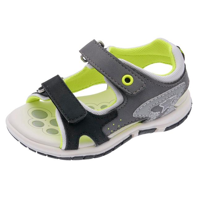 Sandalo sportivo unisex Chicco Fennek beige con dettagli giallo fluo, doppio strappo Flex-zone e suola flessibile per bambino. | Chicco