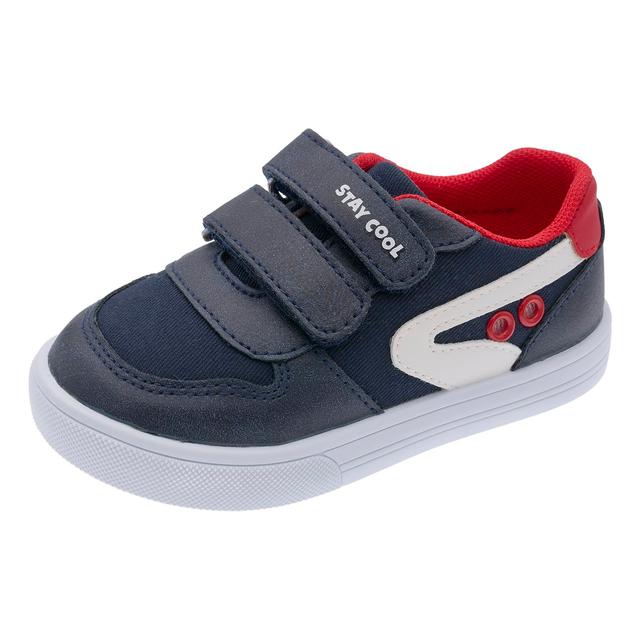 Sneakers unisex blu Chicco per bambino con inserti rossi, chiusura a doppio strappo e suola flessibile "Flex-zone". | Chicco