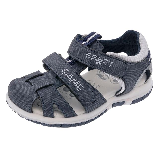Sandalo bambino Fanfy Chicco blu jeans con doppio strappo regolabile, punta e tallone chiusi, suola flessibile e sottopiede anatomico. | Chicco