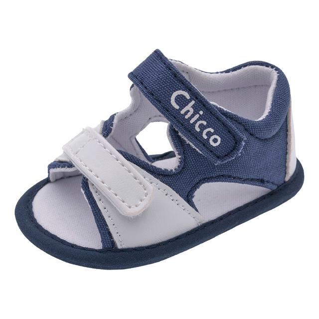 Sandalo bambino Nemos Chicco bicolore blu unisex con chiusura a doppio strappo regolabile e forma arrotondata. | Chicco