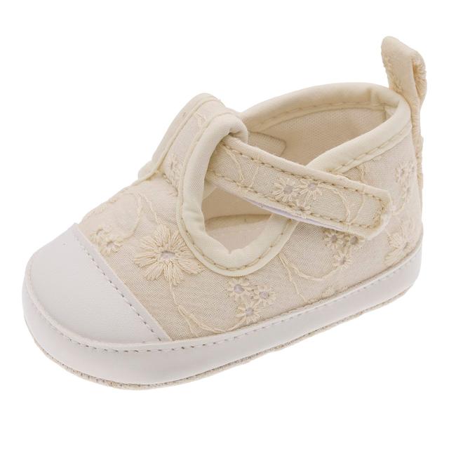 Sandalo bambina Chicco Nectar beige in tessuto, con forma arrotondata e chiusura a strappo regolabile, ideale per primavera/estate. | Chicco