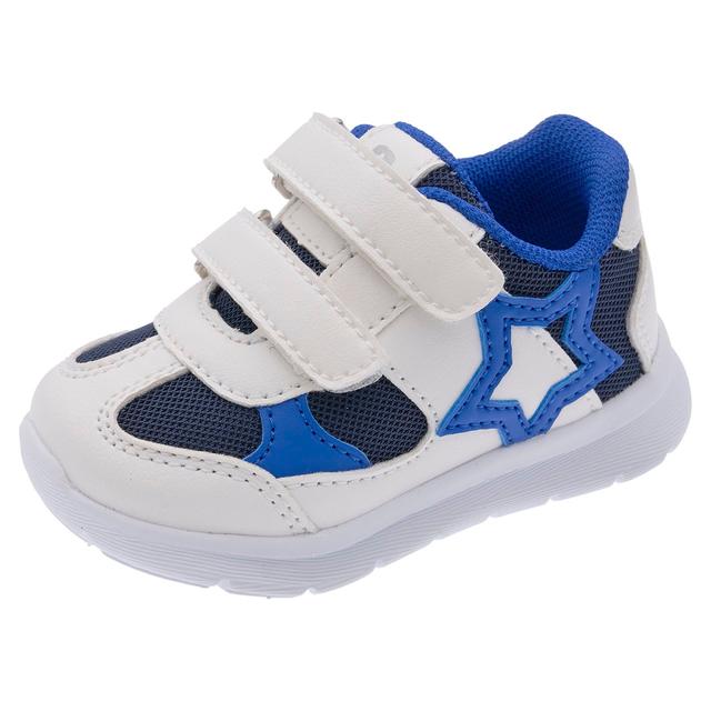 Sneakers primi passi unisex Glost Chicco bianche con dettagli verde fluo, suola flessibile con doppio strappo e sottopiede "Impronta Chicco". | Chicco