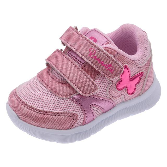 Sneakers primi passi rosa per bambina Glimp di Chicco con dettagli glitterati a farfalla e suola flessibile Flex-zone. | Chicco