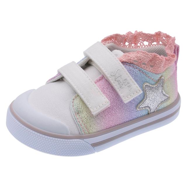 Sneakers primi passi fucsia con stampa floreale e fiore 3D per bambina Giusy Chicco, suola Flex-zone e sottopiede Impronta Chicco. | Chicco