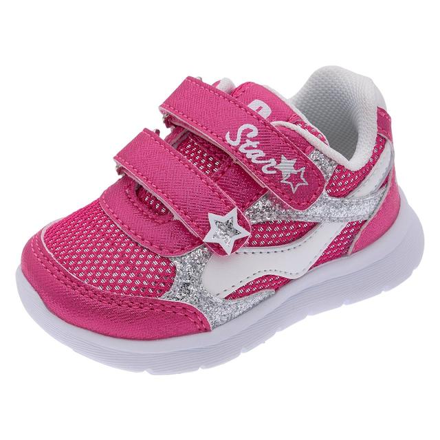 Sneakers primi passi rosa Chicco Grenada per bambina con glitter, suola flessibile Flex-zone e doppio strappo. | Chicco