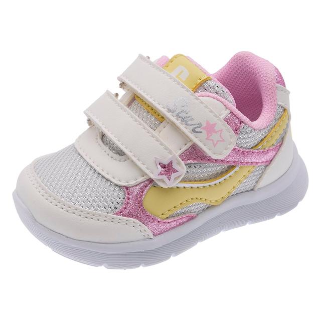 Sneakers primi passi rosa Chicco Grenada per bambina con glitter, suola flessibile Flex-zone e doppio strappo. | Chicco