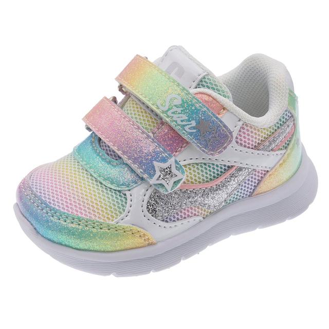 Sneakers primi passi rosa Chicco Grenada per bambina con glitter, suola flessibile Flex-zone e doppio strappo. | Chicco