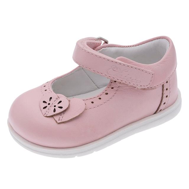 Ballerina bambina Giola Chicco in pelle rosa con doppio cuore e chiusura Flex-zone, ideale per primavera/estate. | Chicco