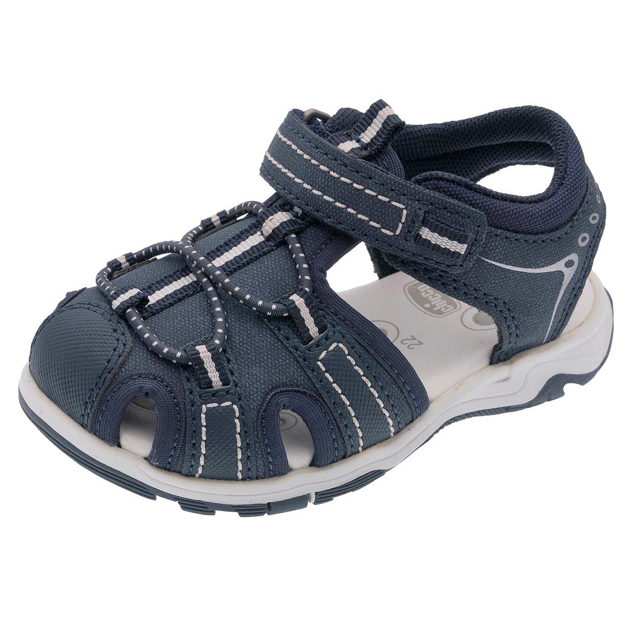 Sandalo bambino Colin blu Chicco a punta chiusa, unisex, con chiusura a strappo Flex-zone e suola flessibile per la primavera/estate. | Chicco