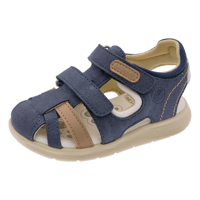 Sandalo unisex blu Chicco Soft Calumet per bambino, con suola flessibile Flex-zone e sottopiede Impronta Chicco. | Chicco