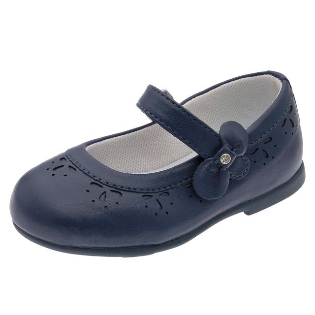 Ballerina blu unisex per bambina Chicco Cuffy con decorazione floreale e chiusura a strappo, ideale per primavera/estate. | Chicco