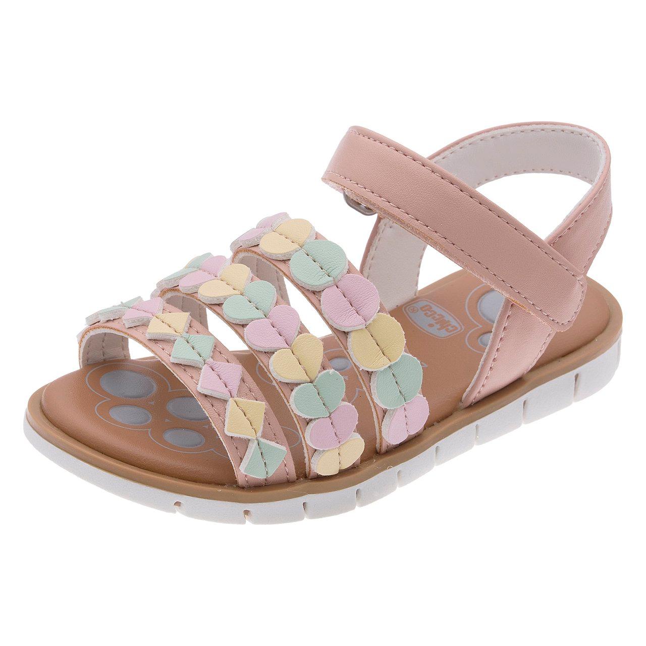 Sandalo da bambina Chicco Clodia rosa pastello con chiusura a strappo Flex-zone e suola flessibile per il massimo comfort. | Chicco