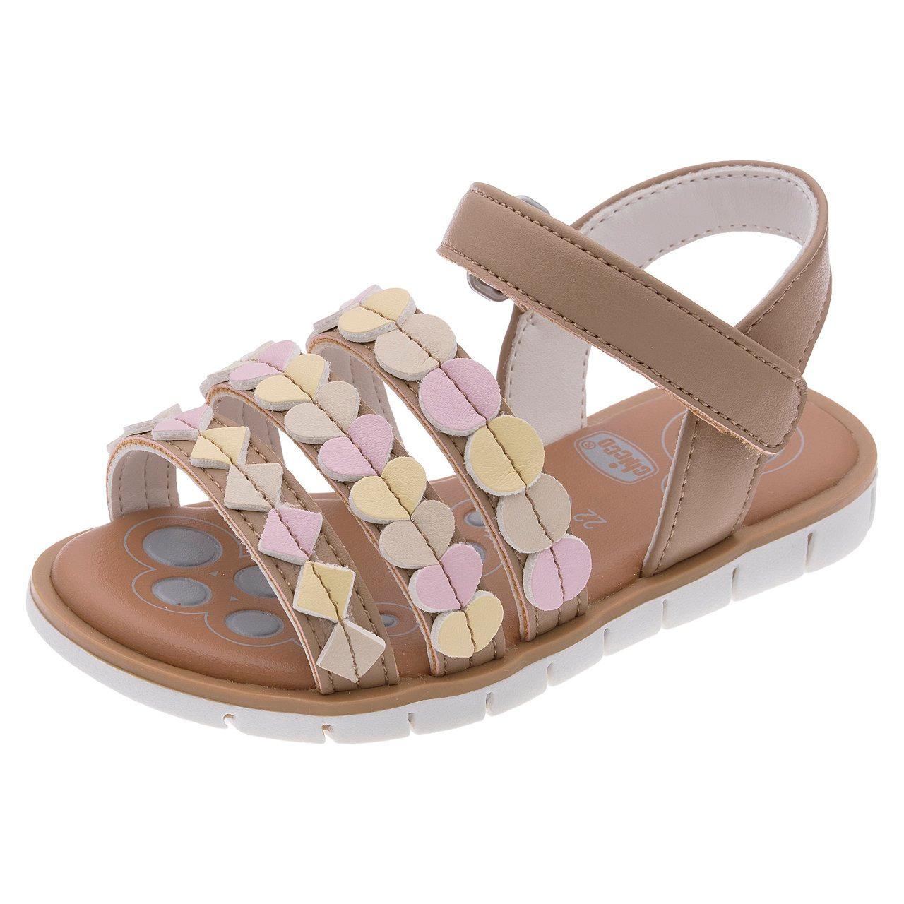 Sandalo da bambina Chicco Clodia rosa pastello con chiusura a strappo Flex-zone e suola flessibile per il massimo comfort. | Chicco