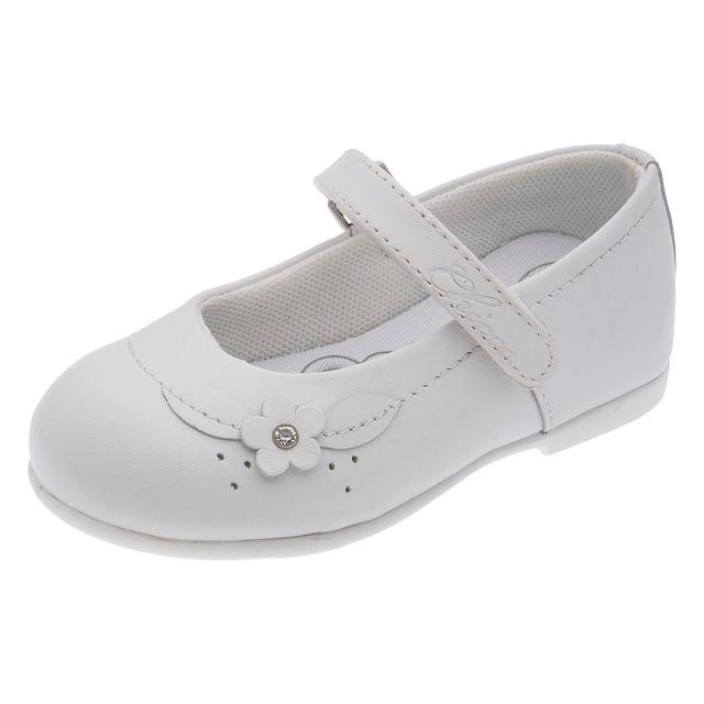 Ballerina elegante bianca per bambina Chicco con decorazione floreale e chiusura a strappo Flex-zone, ideale per primavera/estate. | Chicco