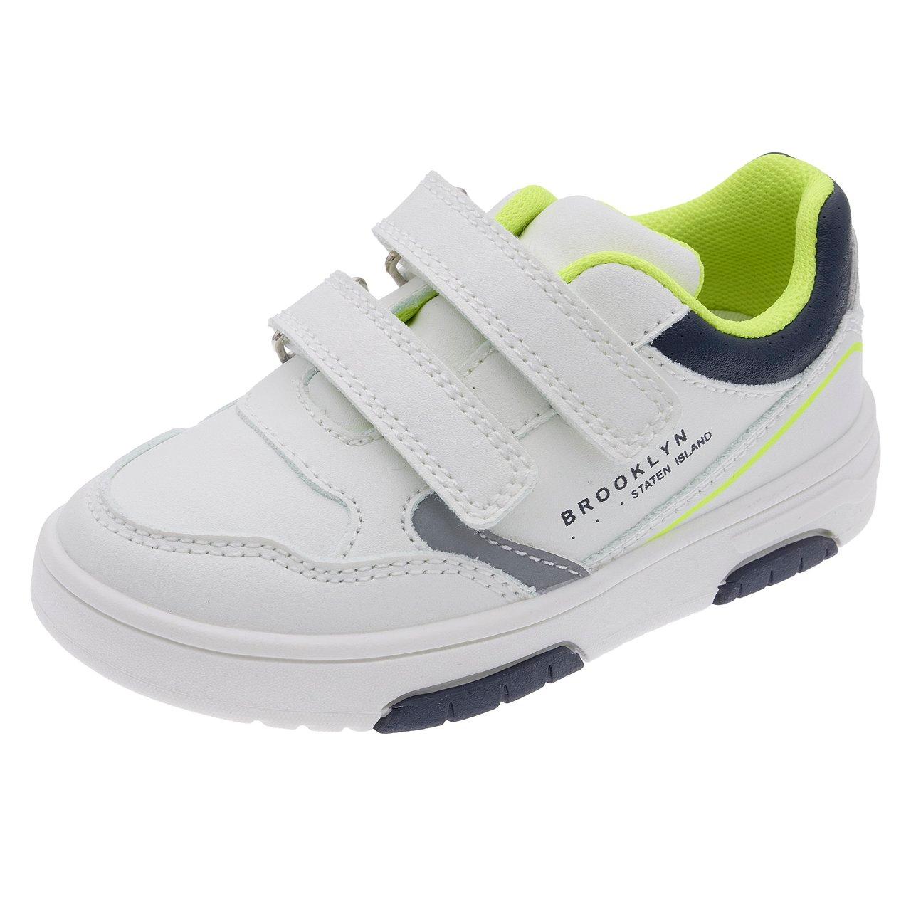 Sneakers unisex Cup Chicco per bambino con dettagli giallo fluo e chiusura a doppio strappo, ideali per la primavera/estate. | Chicco