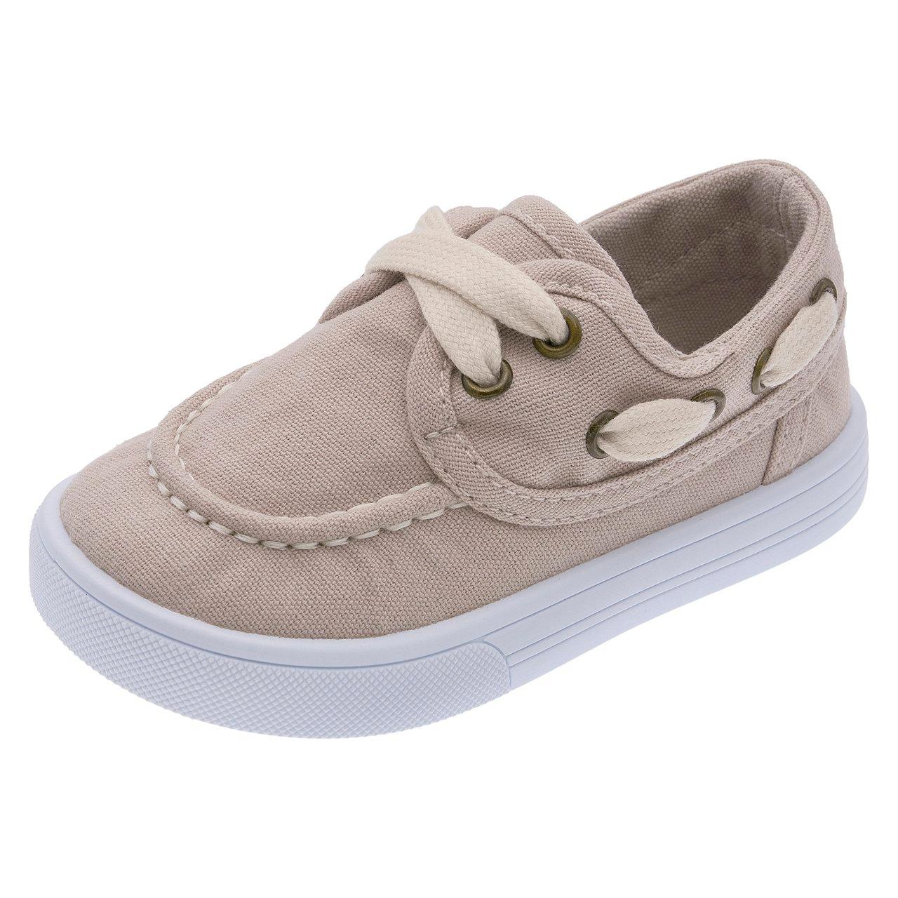 Sneakers unisex beige in tessuto Chicco per bambino, con lacci regolabili e forma arrotondata, ideali per primavera ed estate. | Chicco