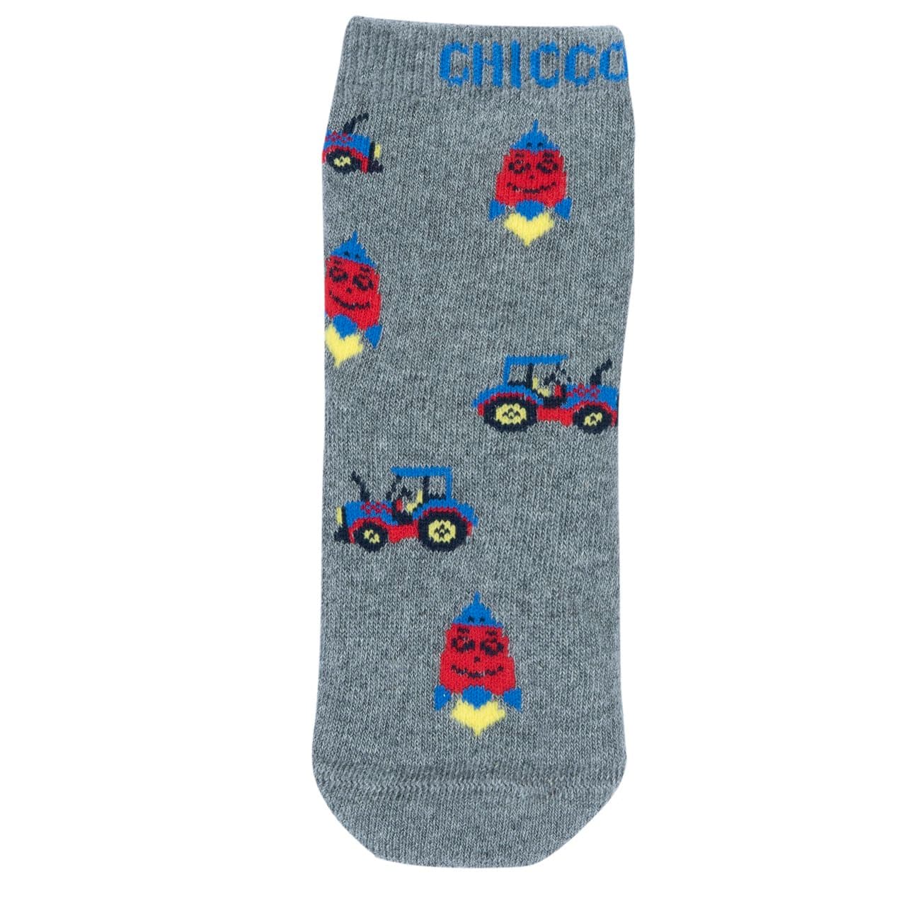 Calze antiscivolo unisex Chicco blu con motivo jacquard e gommatura sulla suola per massima aderenza, ideali per autunno/inverno. | Chicco