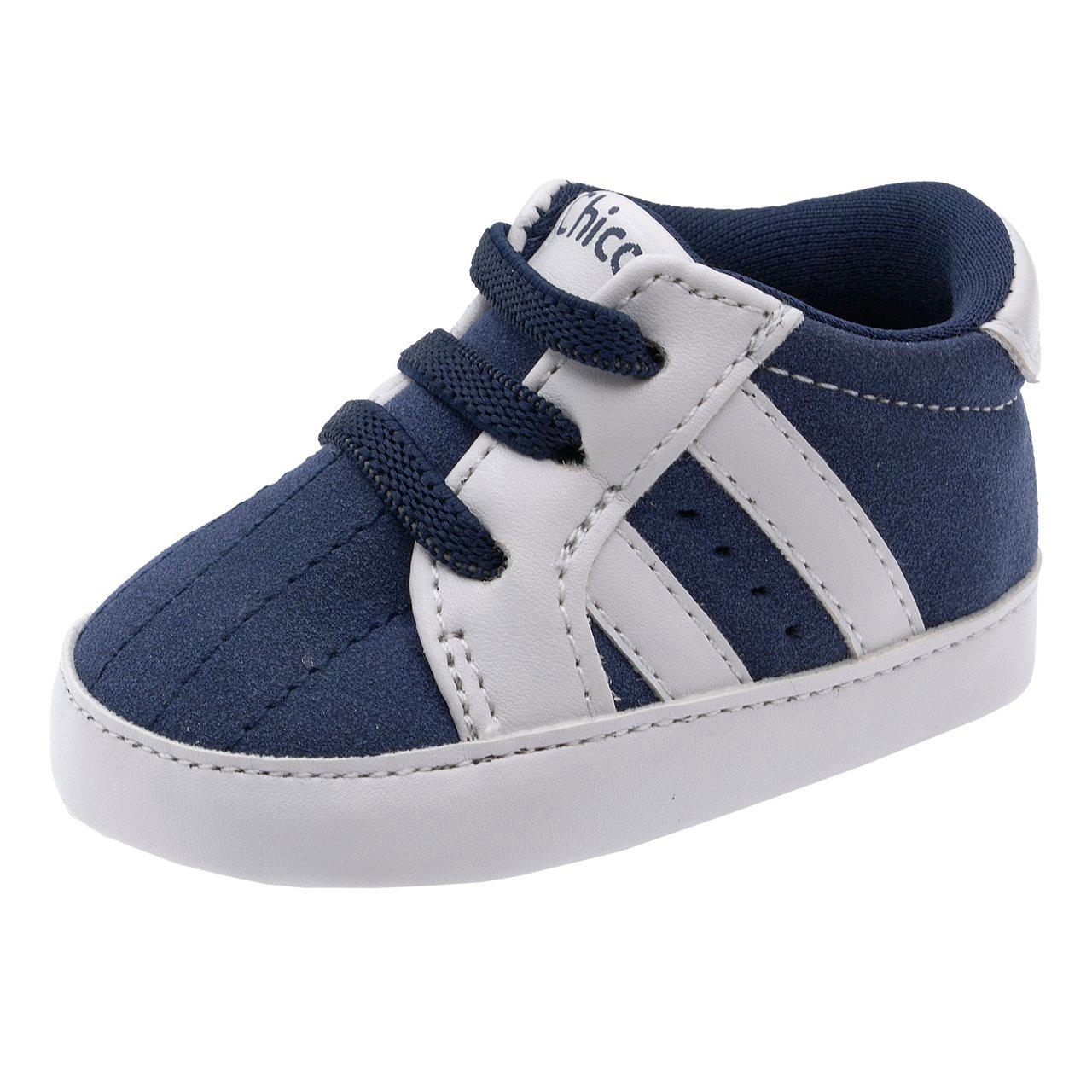 Sneakers bambino unisex Chicco Nando blu con lacci elastici arrotondati, ideali per l'autunno/inverno. | Chicco