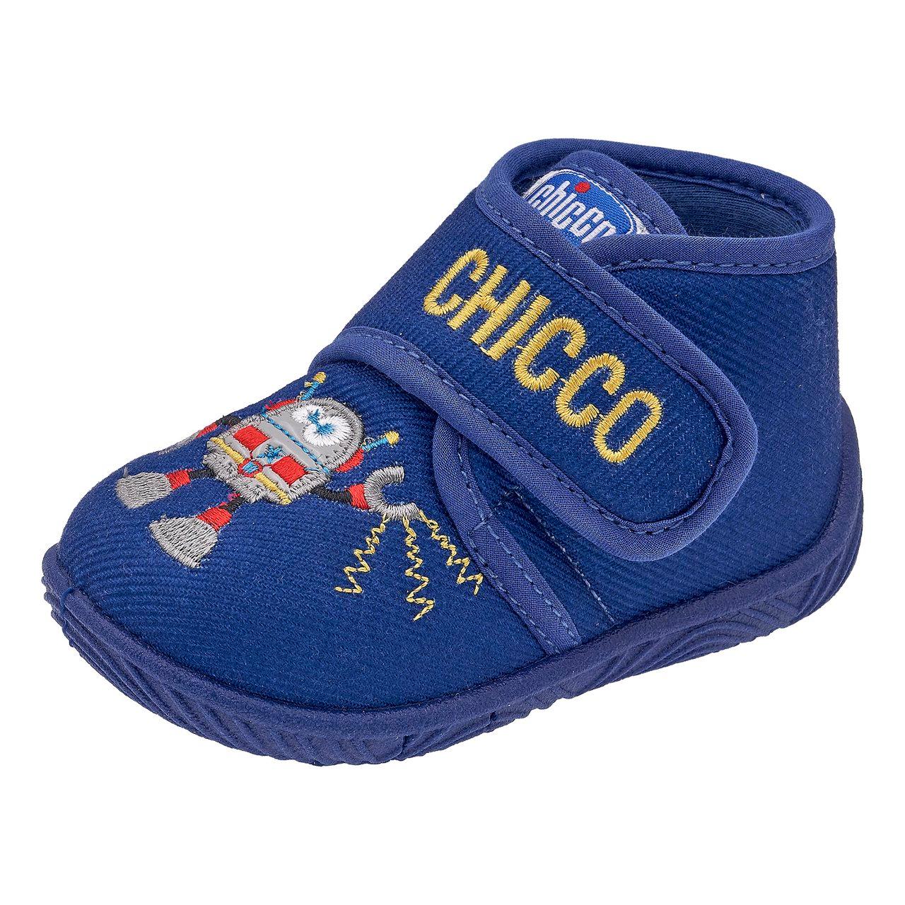 Pantofola bambina Chicco Tossy rosa con ricamo ippopotamo 3D, chiusura a strappo e suola Flex-Zone. | Chicco